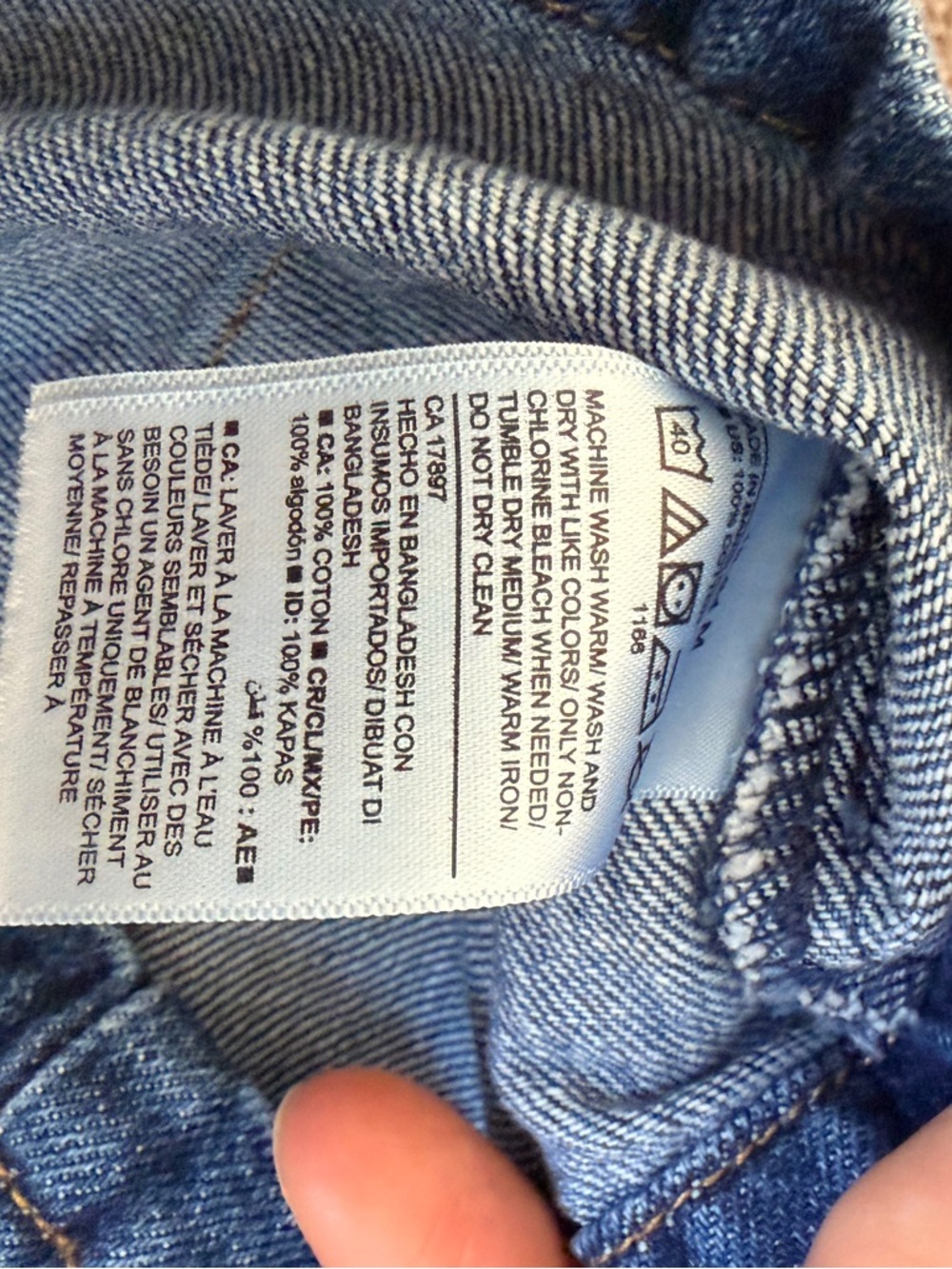 Old Navy Blue Denim Heart Pocket Overall Dress - Picture 4 of 4